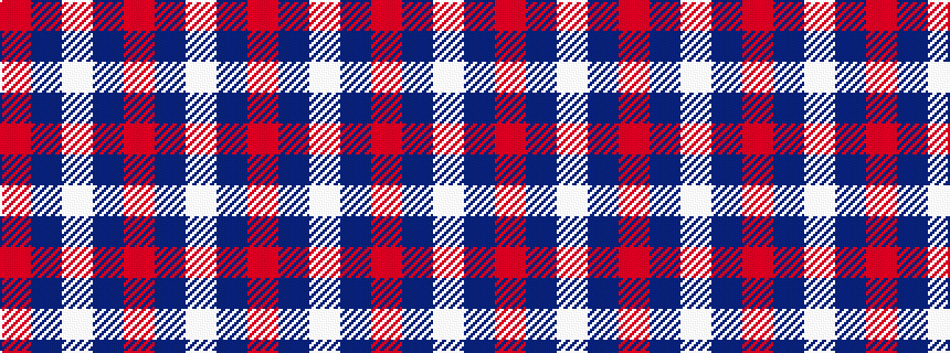 idealised woven sample of pattern RBWBRBW