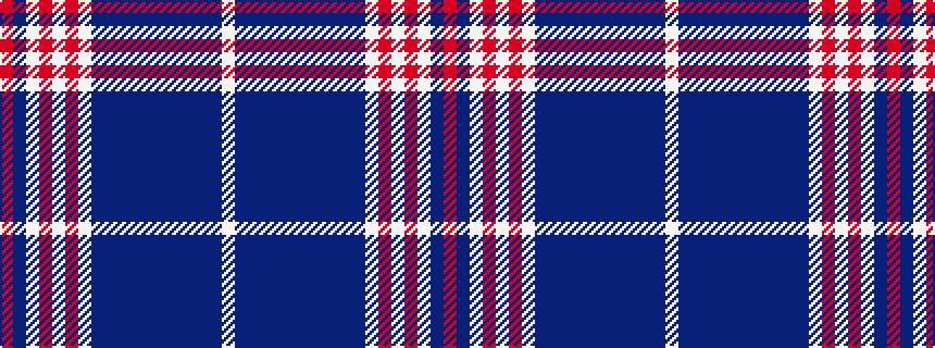 idealised woven sample of pattern RBWRWRWBBBBBBBBBBW