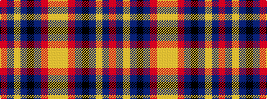 idealised woven sample of pattern RBYBKBRYY