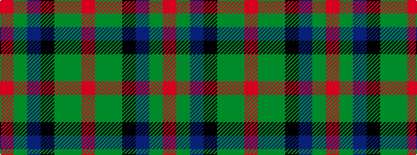 idealised woven sample of pattern RGBKGGR