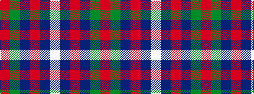 idealised woven sample of pattern RGBRBW