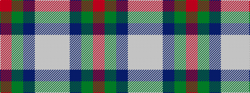 idealised woven sample of pattern RGBWW