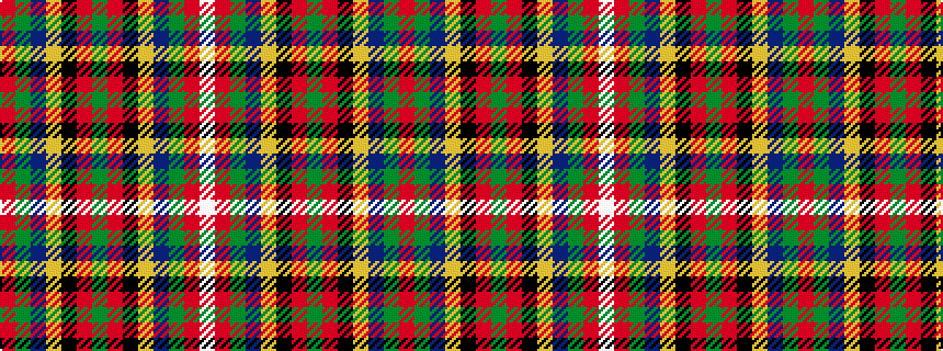 idealised woven sample of pattern RGBYKRGRKYBGRW