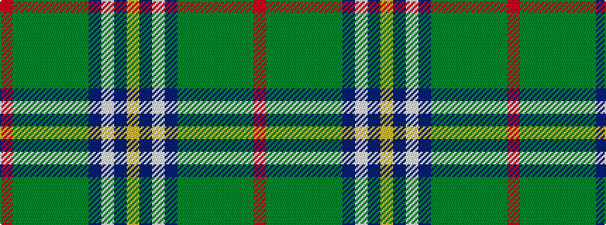 idealised woven sample of pattern RGGGGGGBWBY