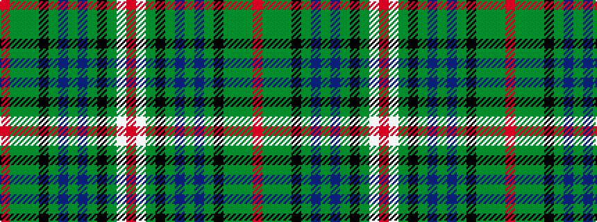 idealised woven sample of pattern RGGGKGBGBGKGWR
