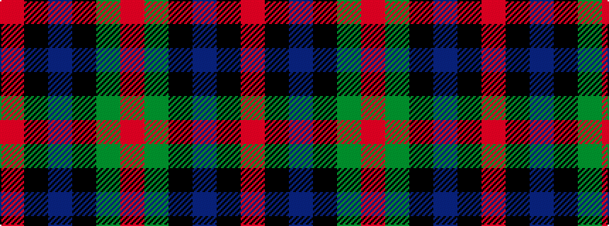 idealised woven sample of pattern RGKBKR