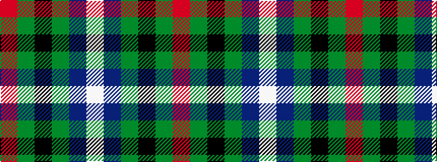 idealised woven sample of pattern RGKGBW