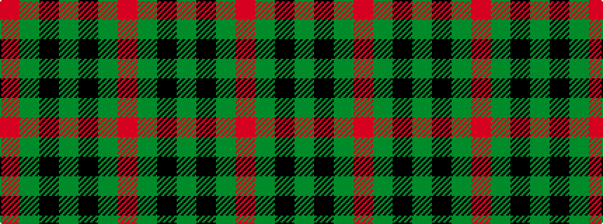 idealised woven sample of pattern RGKGKGR