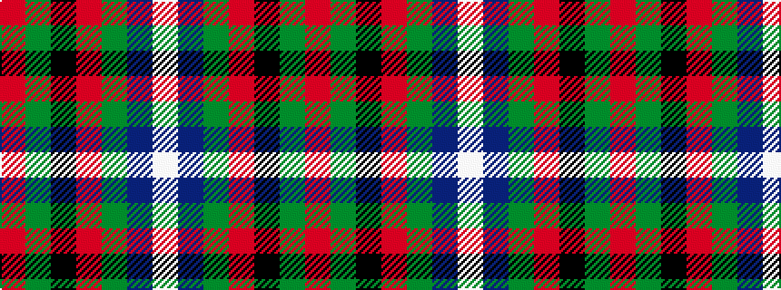 idealised woven sample of pattern RGKRGBW