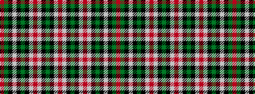 idealised woven sample of pattern RGKWKGKWRWKGKWR