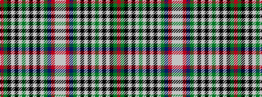 idealised woven sample of pattern RGKWKWGWKWKWGBRWW