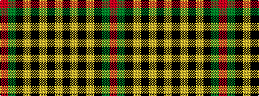 idealised woven sample of pattern RGKYKYKY