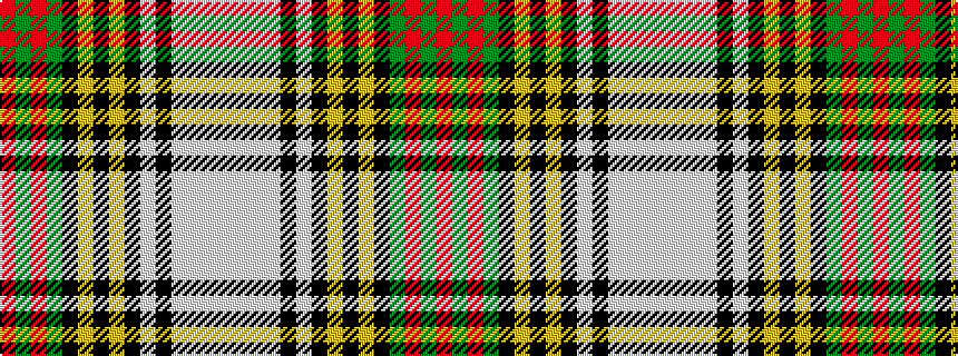 idealised woven sample of pattern RGRGKYKYKWKWWWW