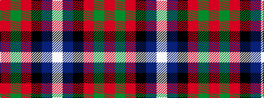 idealised woven sample of pattern RGRKBW