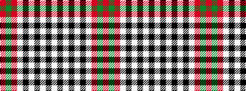 idealised woven sample of pattern RGRWKWKWKW