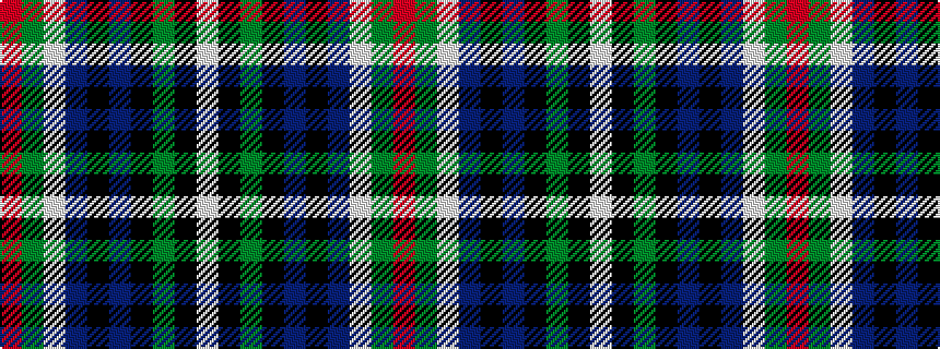 idealised woven sample of pattern RGWBKBKGKW