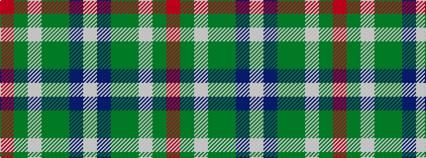 idealised woven sample of pattern RGWGGBW