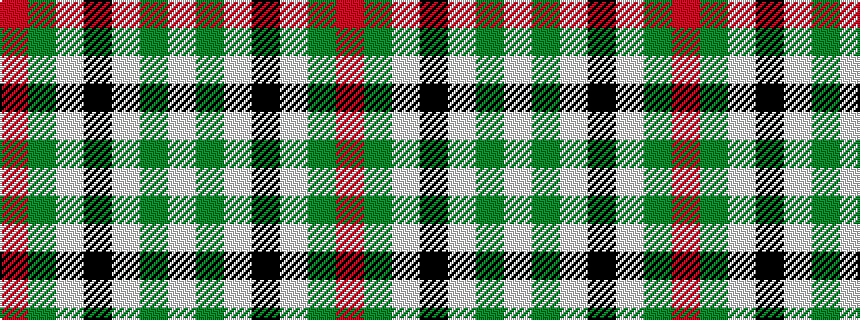 idealised woven sample of pattern RGWKWGW