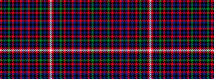 idealised woven sample of pattern RKBKGKRKBKRBKBRKBKRKGKBKRW