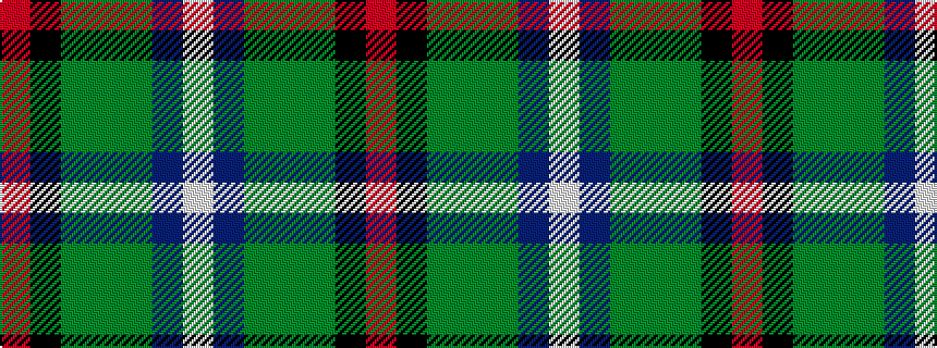 idealised woven sample of pattern RKGGGBW
