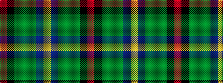 idealised woven sample of pattern RKGGGBY