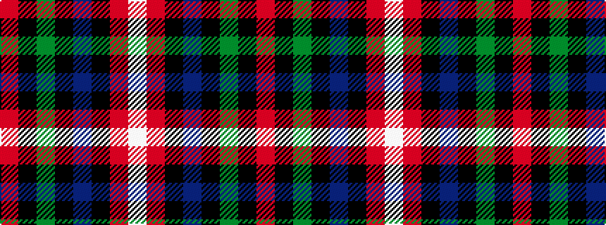 idealised woven sample of pattern RKGKBKRW