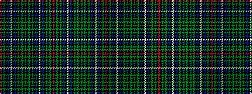 idealised woven sample of pattern RKGKBKWKBKGKGKGKGKGKBKWKBKGKGKR