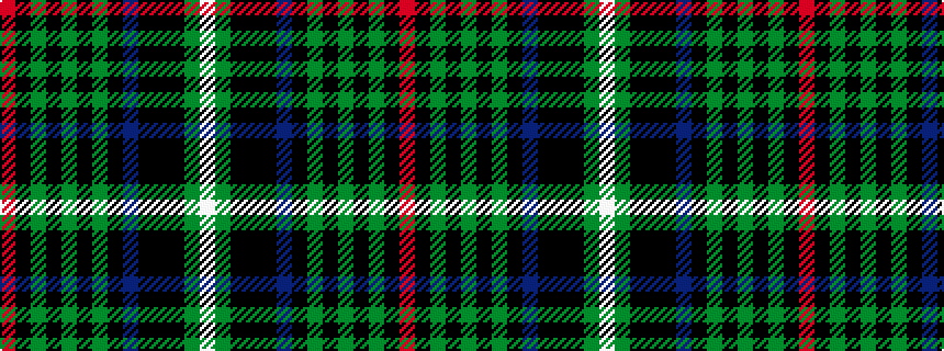 idealised woven sample of pattern RKGKGKGKBKKKGW
