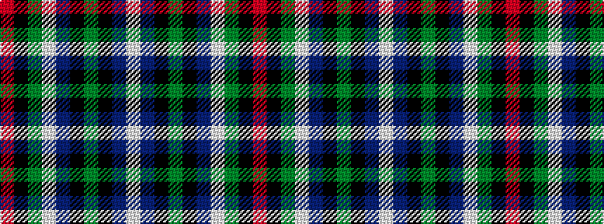idealised woven sample of pattern RKGWBKGKBW