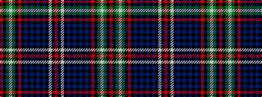 idealised woven sample of pattern RKGWGKRKBKBKBKBKWKR