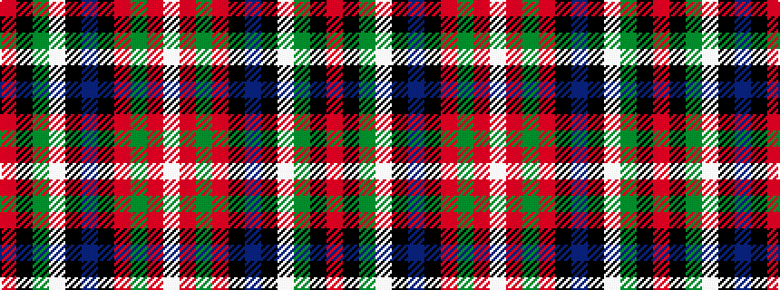 idealised woven sample of pattern RKGWKBKRGRW