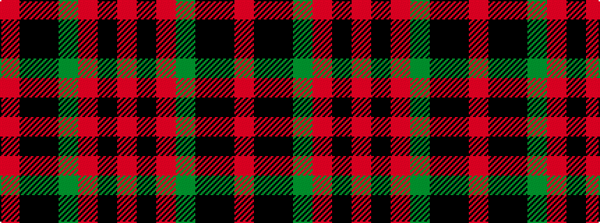 idealised woven sample of pattern RKKGRKR