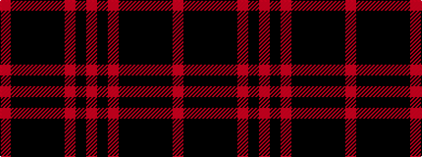 idealised woven sample of pattern RKKKKKRKR