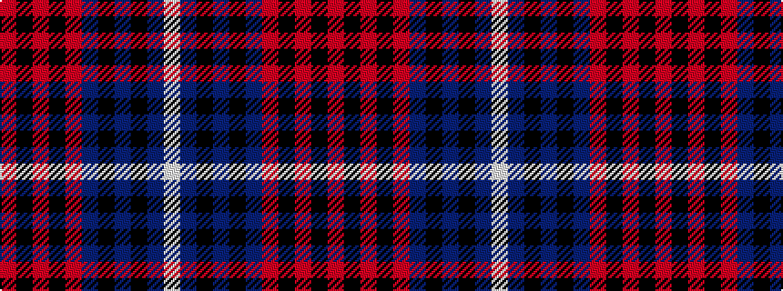 idealised woven sample of pattern RKRKRBKBKBW