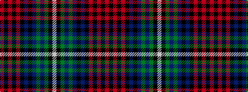 idealised woven sample of pattern RKRKRKBKBGBGKW
