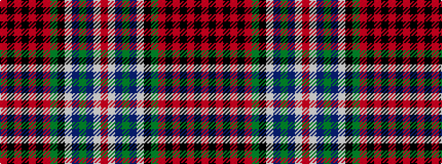 idealised woven sample of pattern RKRKRKRGKWBGBWR