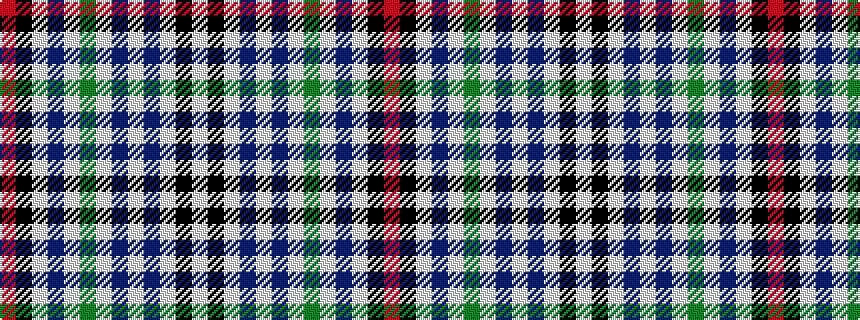 idealised woven sample of pattern RKWBWGWBWBWKW