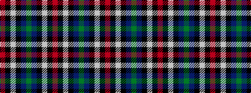 idealised woven sample of pattern RKWKBGBKWKR