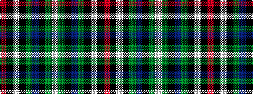 idealised woven sample of pattern RKWKGBKGW