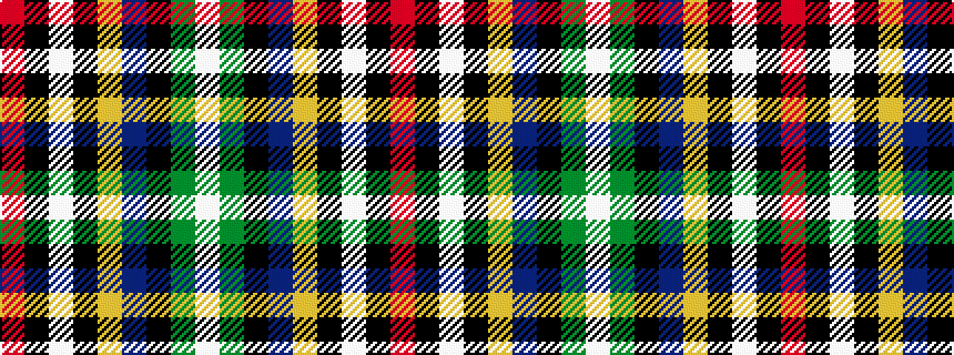 idealised woven sample of pattern RKWKYBKGW
