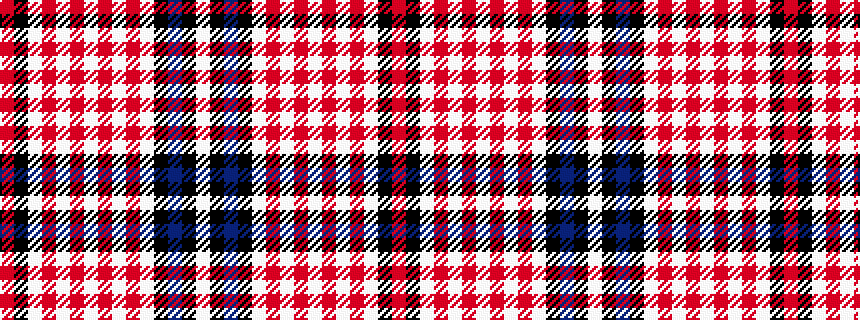 idealised woven sample of pattern RKWRWRWRWRWKBKW