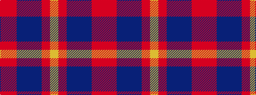 idealised woven sample of pattern RRBBBRY