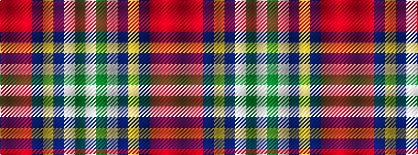 idealised woven sample of pattern RRRBYBWGW