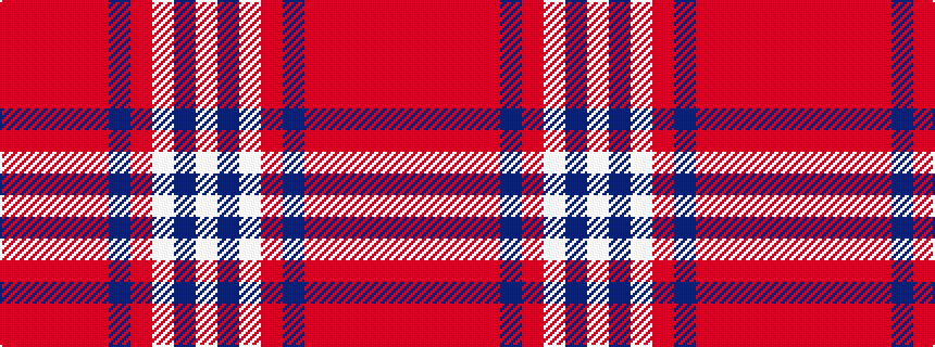 idealised woven sample of pattern RRRRRBRWBW