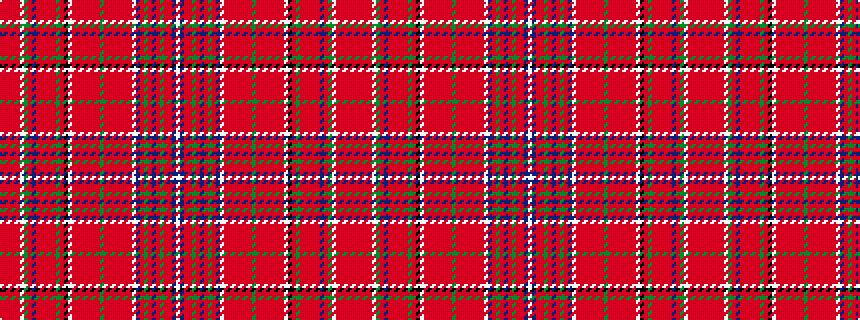 idealised woven sample of pattern RRRRRWGRBRRRRRGRKWRRRRRRRGRRRRRRRWBRGRBRGRRBW