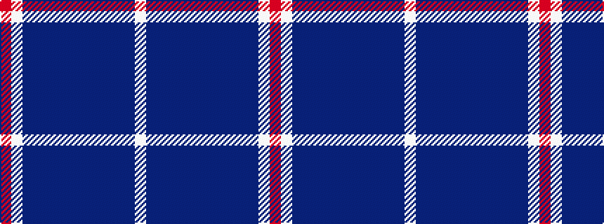 idealised woven sample of pattern RWBBBBBBBBBBW