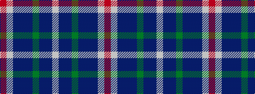 idealised woven sample of pattern RWBBBGBBW