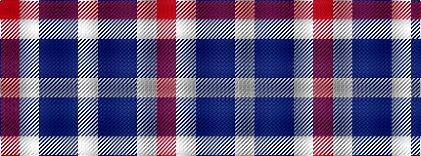 idealised woven sample of pattern RWBBW