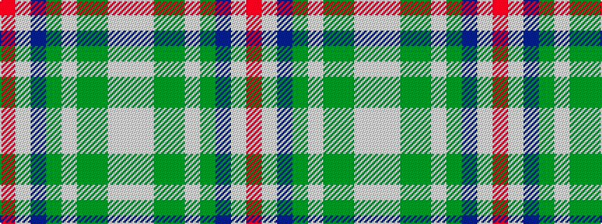 idealised woven sample of pattern RWBGWGGWW
