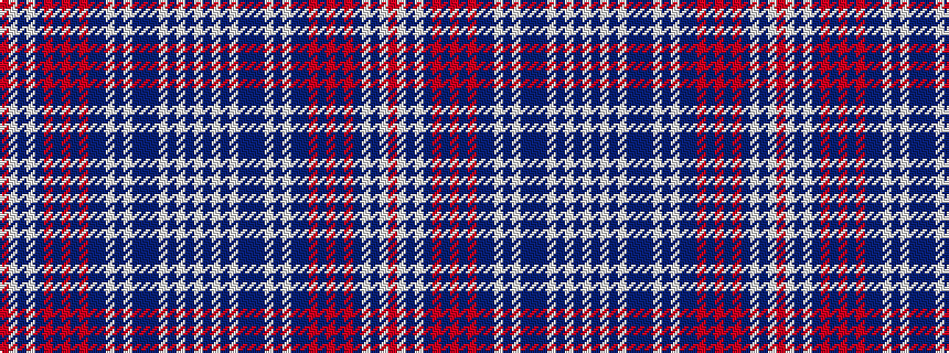 idealised woven sample of pattern RWBWBRBRBRBBWBWBBBWBWBW